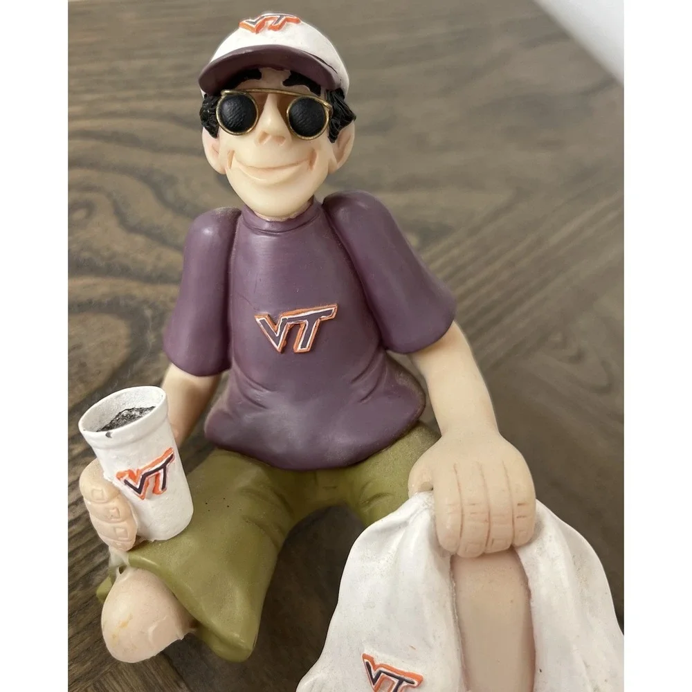 D Manning FAMILY OF FRIENDS Shelf Sitter Virginia Tech Hokies Vntg Shelf Sitter